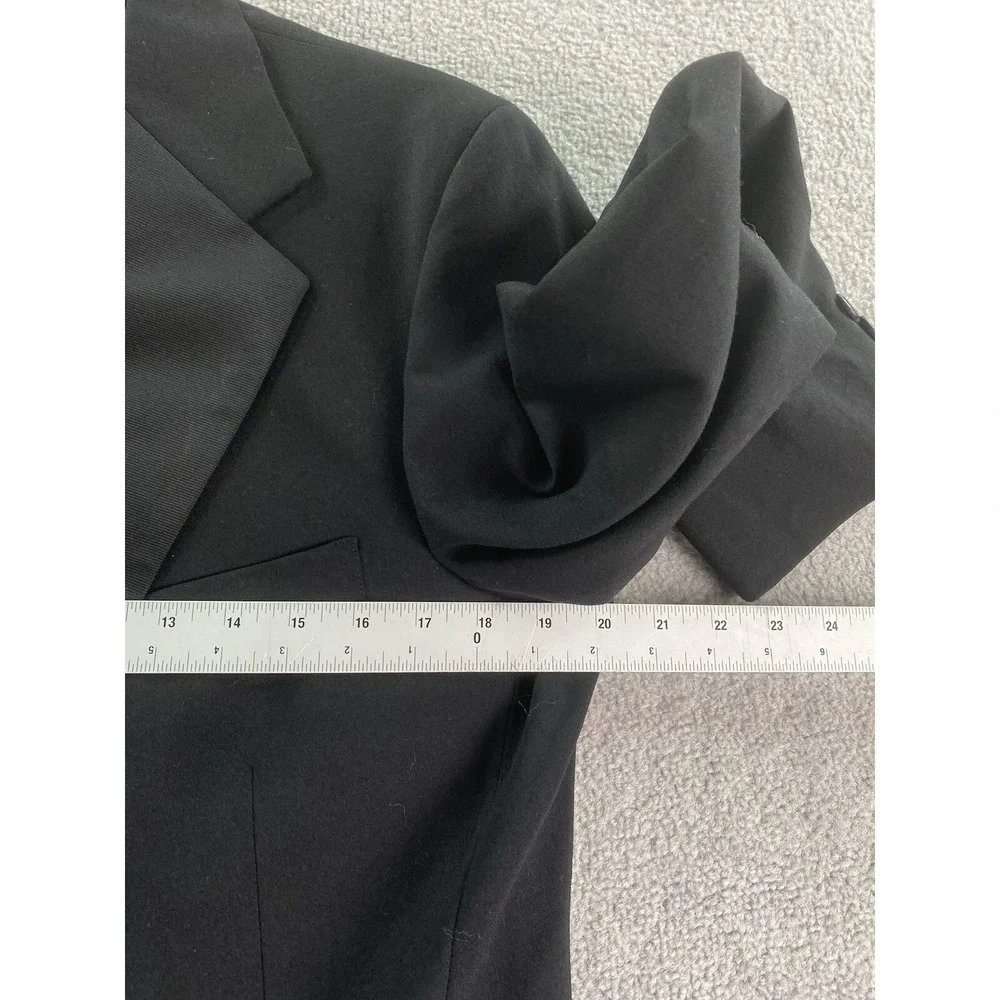 Polo University Club Tuxedo Jacket 38 R Black Wool Luxury Designer Ralph Lauren